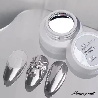 Misscheering สีเงิน Metallic Gel ULTRA BRIGHT สีเจลเมทัลลิค เข้มข้น เงาวาว เพ้นท์สวย เส้นคม