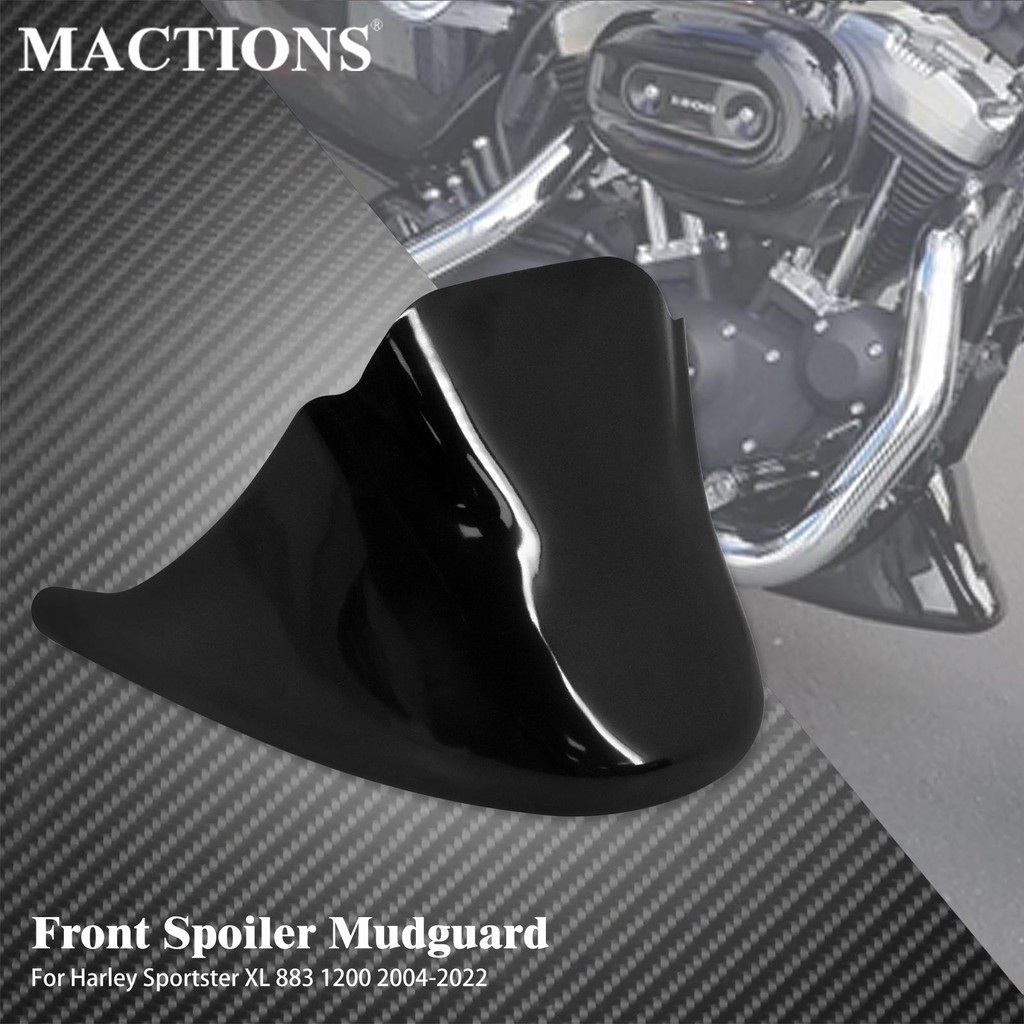 YJ Motorcycle Black Front Bottom Spoiler Mudguard Air Dam Chin Fairing For Harley Sportster XL 1200 883 72 48 Iron 883 2