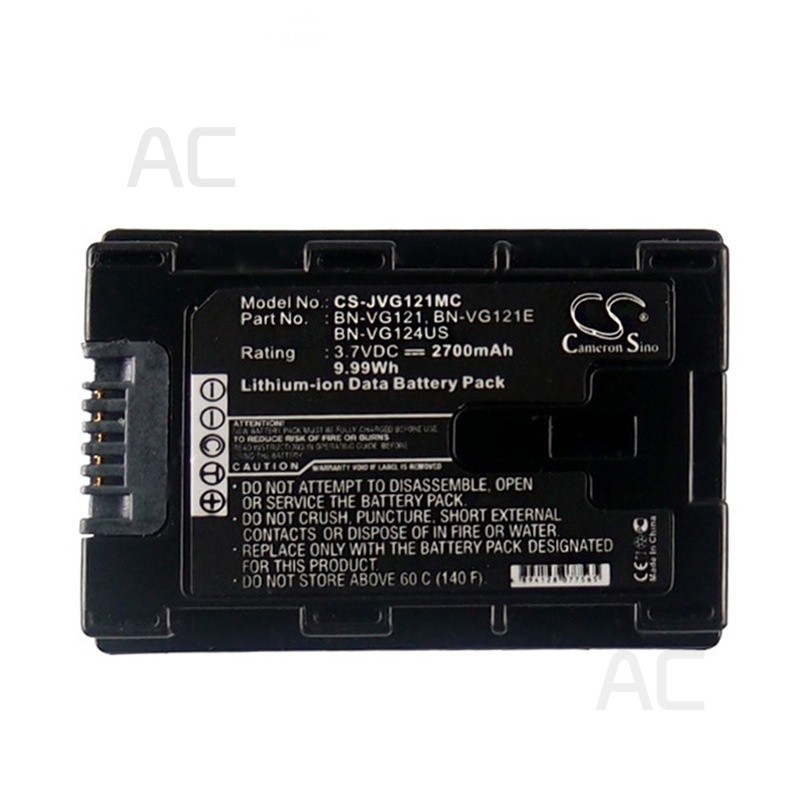AC BN-VG121 Applicable JVC GZ-HD620 Hm330 Ms210 Camera Battery