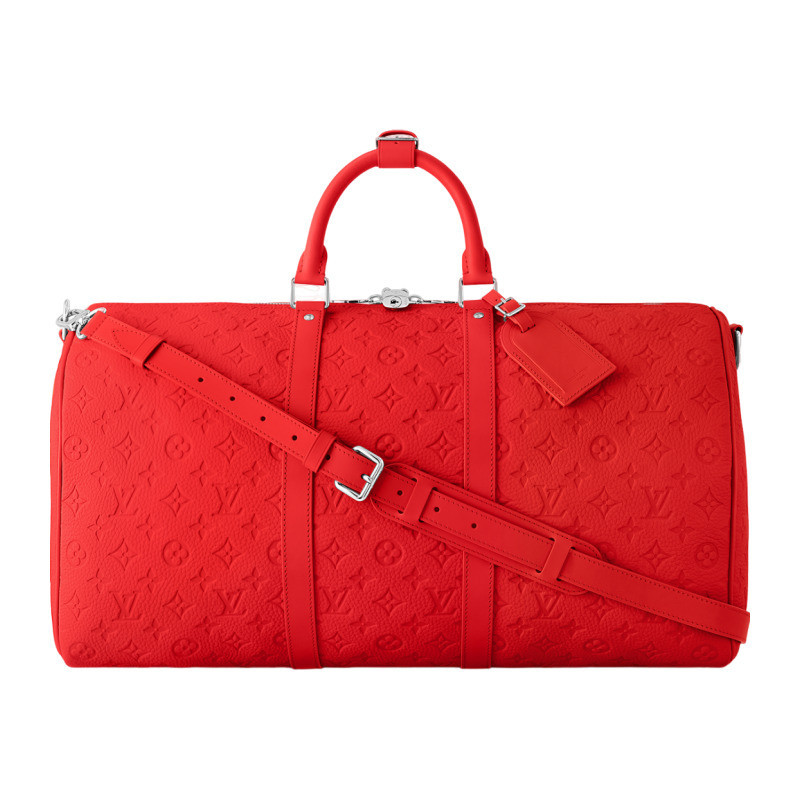 LV/Louis Vuitton Men's Bag Keepall Bandouli è re 50 Embossed Handheld Travel M23750
