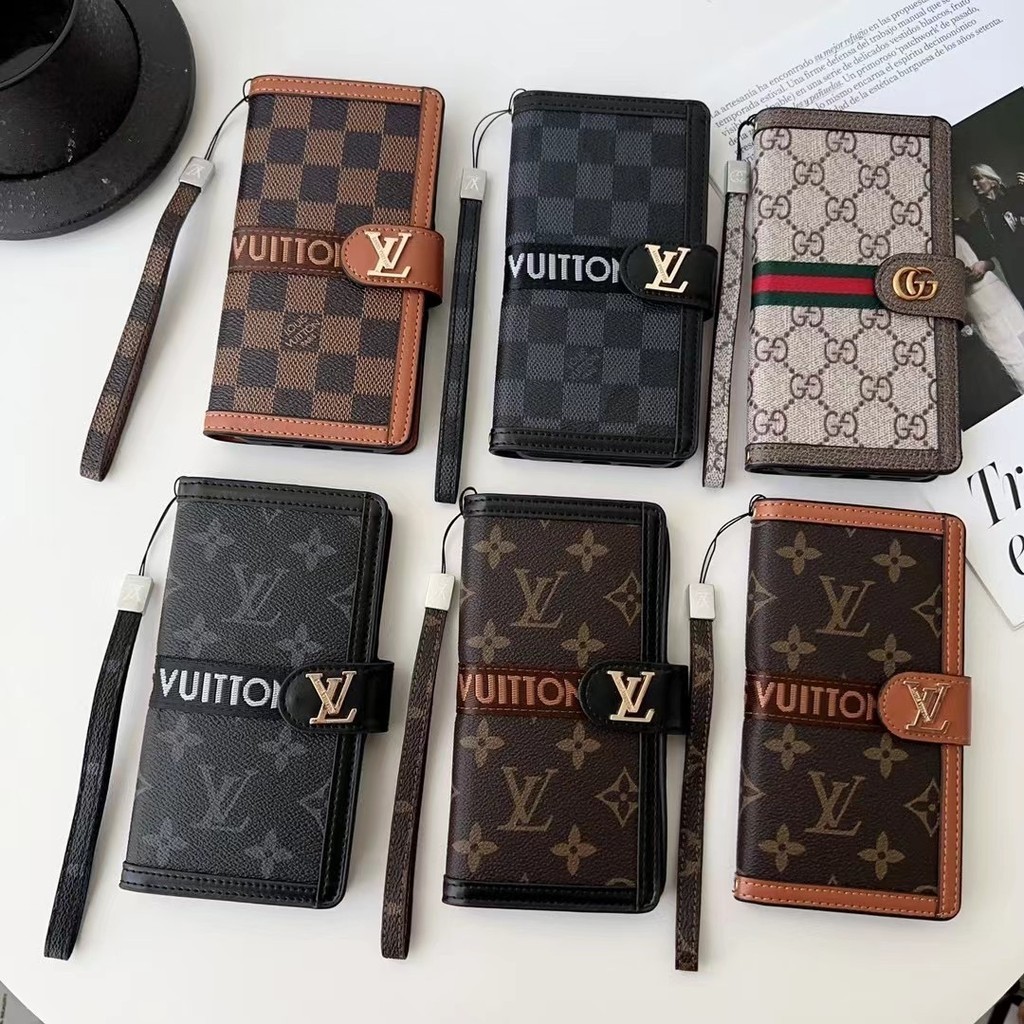 สําหรับ iPhone15 14 13 12 Pro MAX Pro MAX แฟชั ่ นหรูหรา PU หนัง Flip พร ้ อมช ่ องใส ่ การ ์ ด Anti-fall เคสโทรศัพท ์