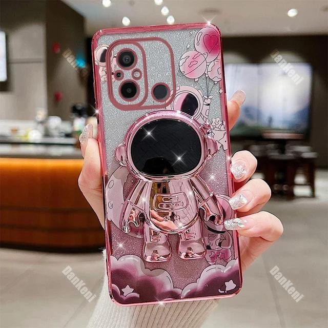 เคส Redmi 13C Poco C65 Redmi 12C 12 10C 10A 9C ใหม่ spaceman ความคิดสร้างสรรค์ลอยเนื้อนักบินอวกาศวงเล็บโทรศัพท์มือถือกรณีฝาครอบ