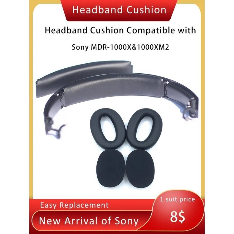 95q เปลี ่ ยนแถบคาดศีรษะเบาะสําหรับ Sony WH1000XM2 MDR-1000X หูฟังบลูทูธ Earpad Leath OGh