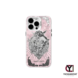 สำหรับ iPhone 13 12 14 11 15 Pro Max XR X Plus XS SE 7 8 รูปแบบเทวดาวินเทจการ์ตูนบุคลิกภาพฮาร์ดเคสโทรศัพท์เคสไอโฟนสวยๆ