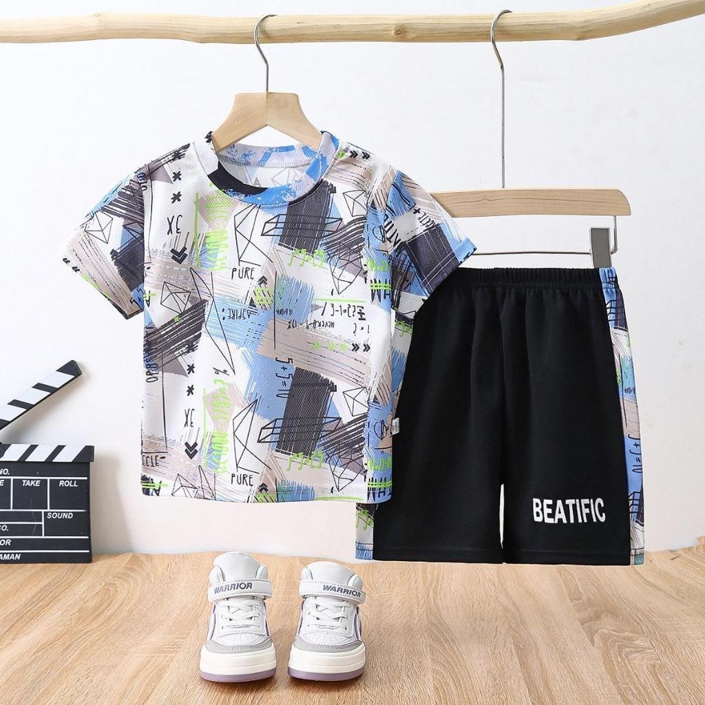 Boogie BABY CHILDREN& 39;S SET JARSEY MATERIAL อายุ 2-8 ปี