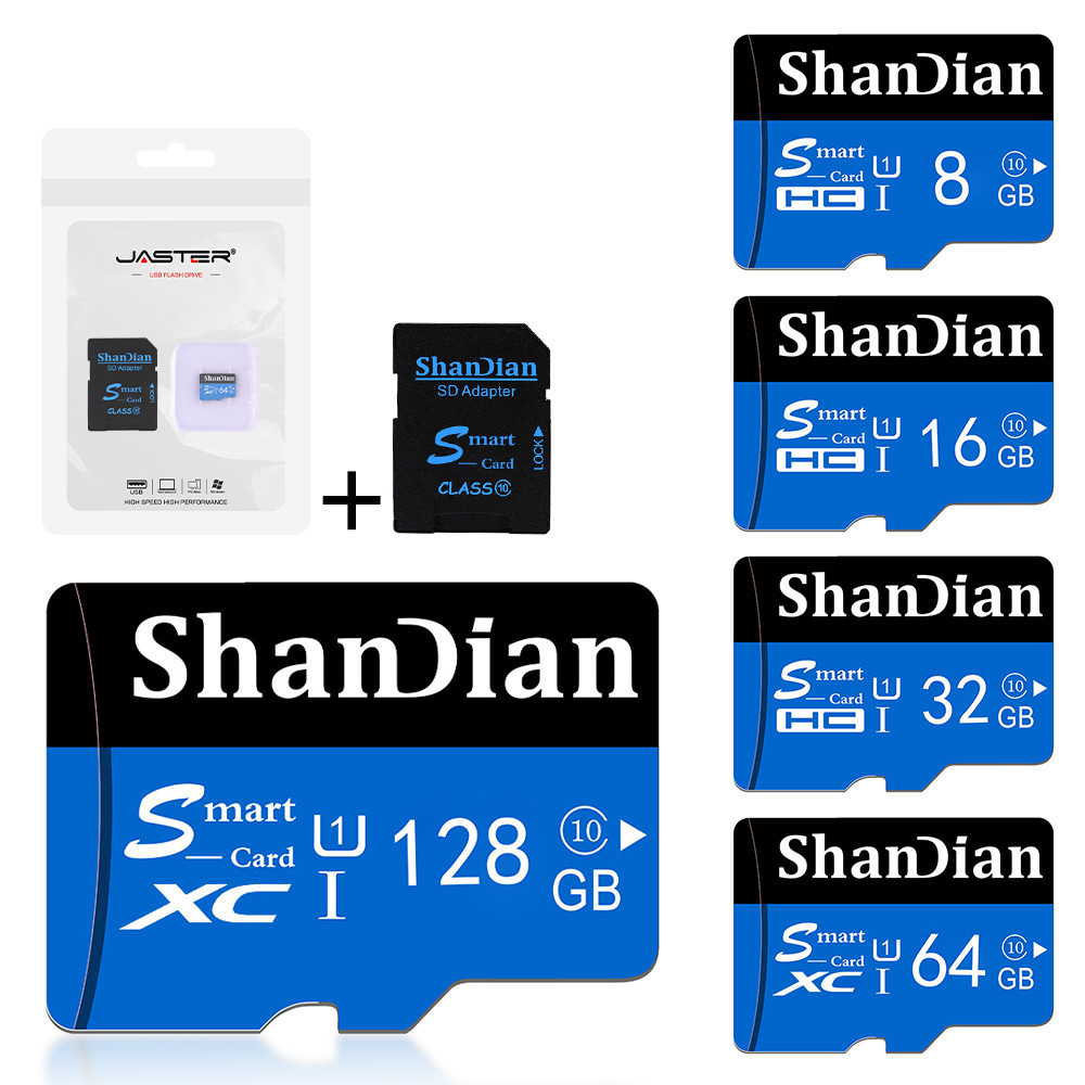 Shandian การ์ดหน่วยความจําคุณภาพสูง 128GB Class 10 การตรวจสอบภายนอก 8GB หุ่นยนต์ UAV สมาร์ทการ์ด SD 16GB กล้อง TF การ์ด 32GB Tachograph การ์ดแฟลช 64GB