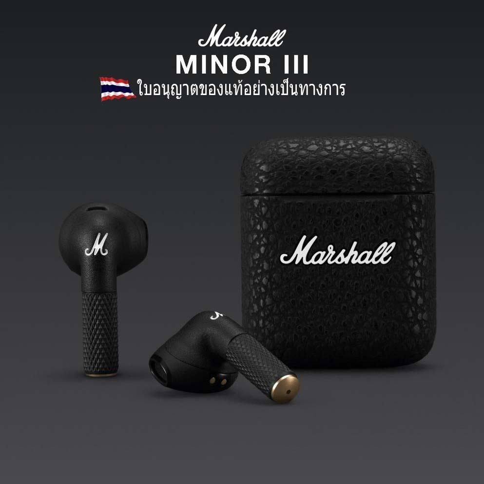 MARSHALL Minor III black - หูฟังบลูทูธ, หูฟังไร้สาย, true wireless tws