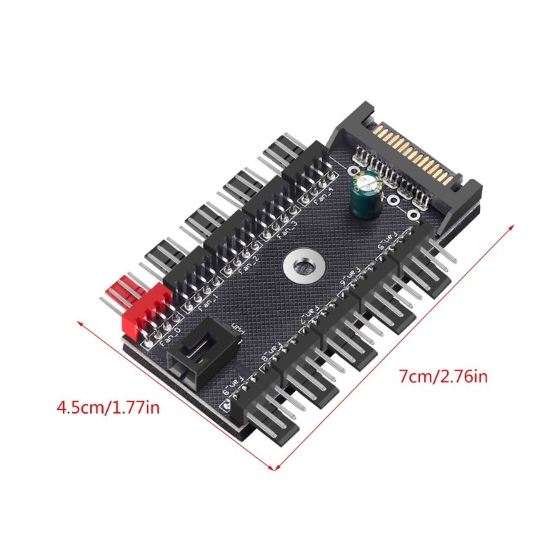 Bt 4Pin PWM พัดลมระบายความร้อน HUBs Splitters เพิ่มการไหลเวียนของอากาศสําหรับการทําความเย็นที่ดีขึ้น