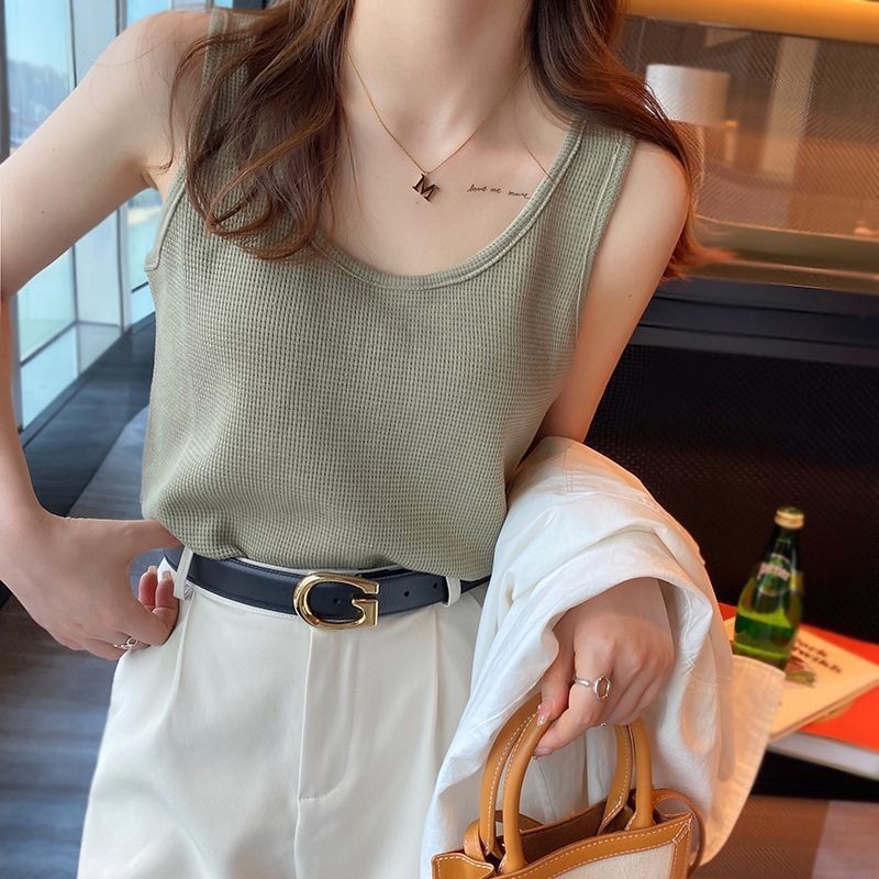 ส่งไวจากไทย⭐Summer⭐M-3XLสลิงขนาดเล็ก เสื้อกั๊ก ผู้หญิง ขนาดพลัส หลวม แขนกุด ท็อปส์ ราคา ถูกที่สุด ดีลบีเคเค แกลเลอรีภาพที่ 3