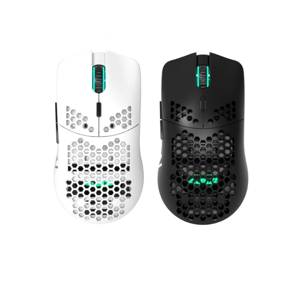 AJAZZ AJ390 WHITE / BLACK RGB 16000DPI เมาส์เกมมิ่ง ปรับได้ 7 ปุ่ม ประกัน1ปี