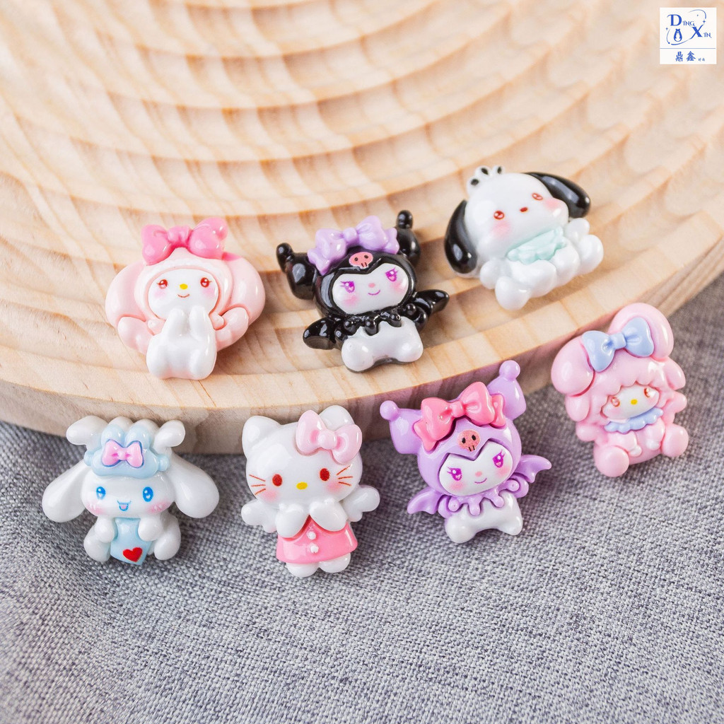 สําหรับ Jibbitz Crocs การ์ตูน Sanrio Angel Wings เครื่องประดับทํามือกิ๊บติดผมเคสโทรศัพท์ครีมกาวน่ารักเม็ด diy อุปกรณ์เรซิน ZYZQ