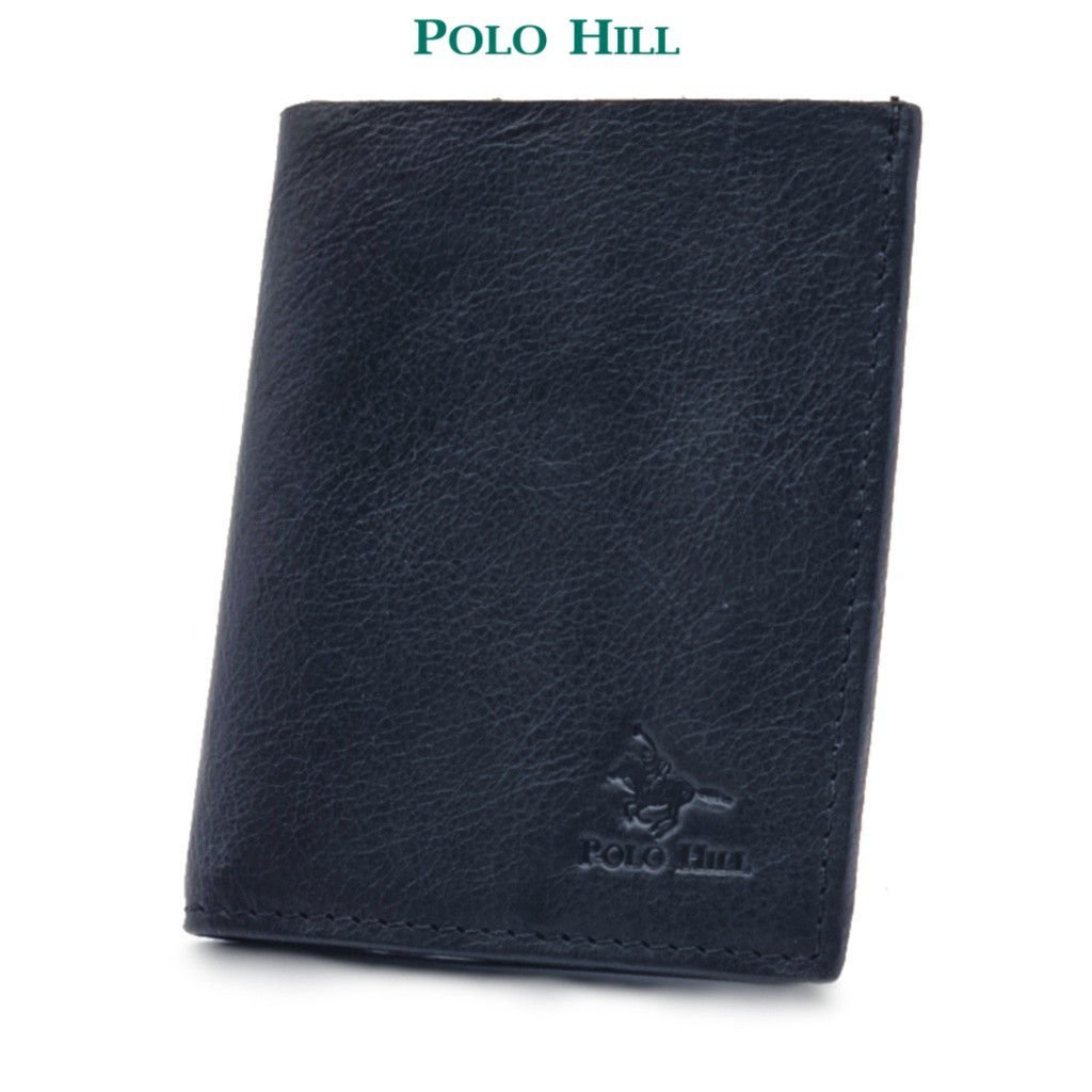 Polo HILL Mens Leather Small TriFold Wallet C-PHW-6065-C