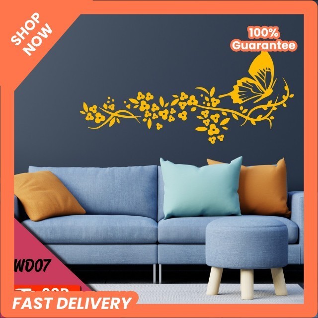 BUTTERFLY WALL STICKER HOME ROOM WALL DECORTATION STICKER - WD07