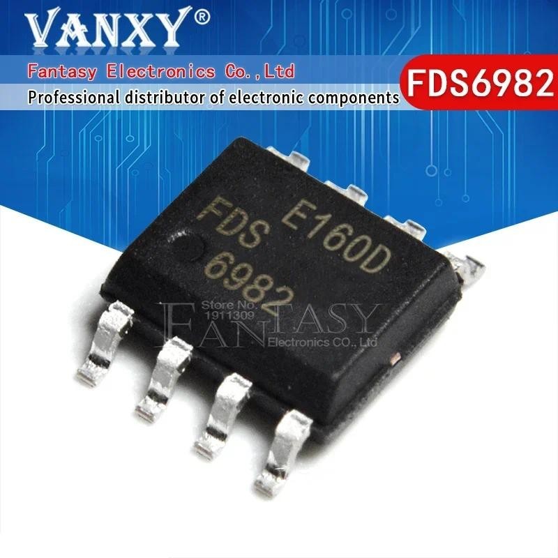 10pcs FDS6982 SOP-8 FDS6982AS FDS6812A FDS6875 FDS6890A FDS6892A FDS6898A698S6910 FDS6912A ส่วนประกอ