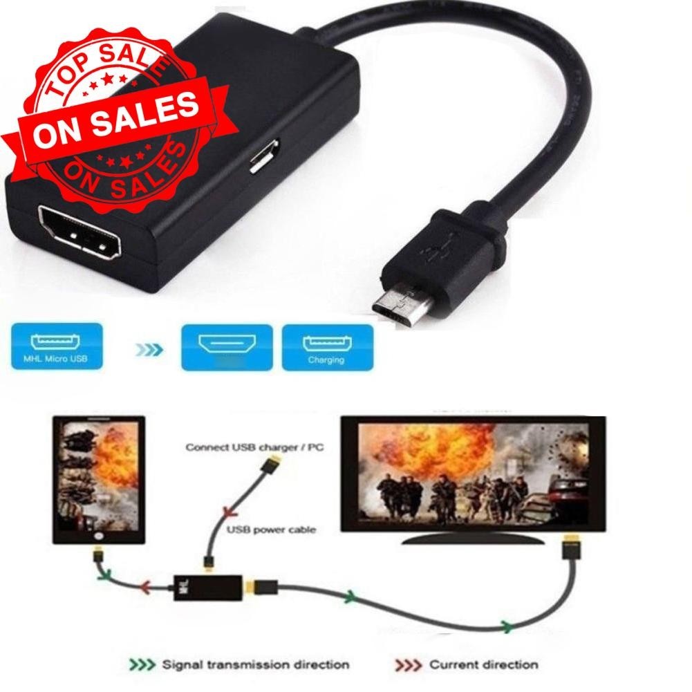 Universal Mhl Micro Usb ถึง Hdmi สาย 1080 P Hd ทีวีสําหรับโทรศัพท ์ Android ปรับ 2.5 * 5.3 * 1 ซม.B0