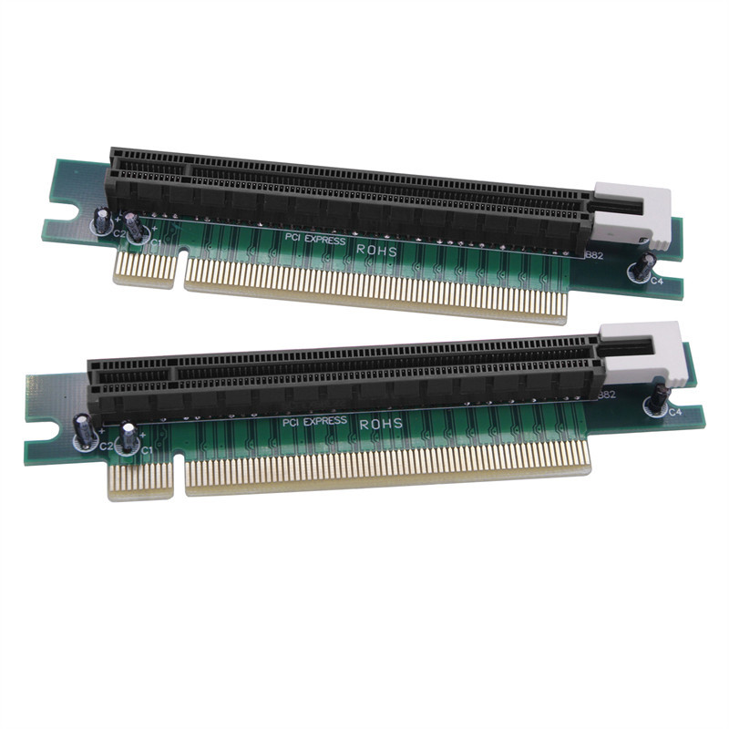 90/180 องศา PCI Express 16X ชายหญิง PCIE Riser การ์ด PCI-E X16 ถึง X16 สล็อตป้องกันเครื่องมืออะแดปเต