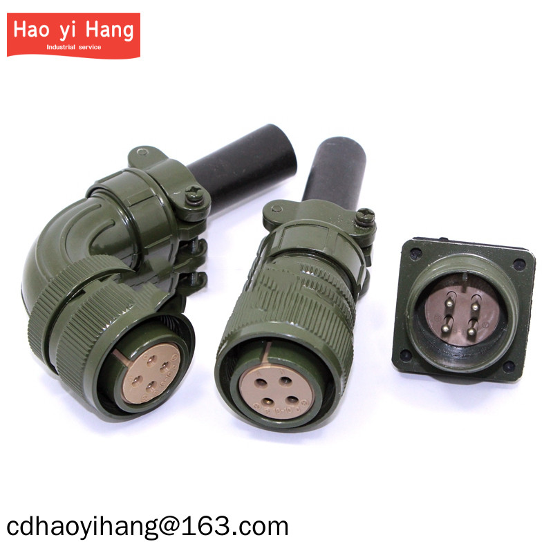 เปลี ่ ยน Mitsubishi MR-PWCNS4 US Military Standard Plug 18-10S 4-Core High Power Servo Motor Power Connector