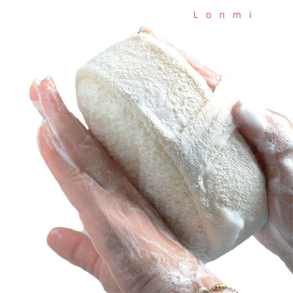 Lonmi ธรรมชาติ Loofah ฟองน ้ ํา Body Exfoliator Loofah Luffa Wash Body แปรงนวดทําความสะอาดล ้ างฟองน ้ ําอาบน ้ ํา