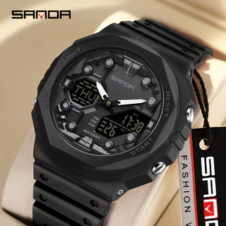 Sanda หน ้ าปัดขนาดใหญ ่ มัลติฟังก ์ ชั ่ นอินเทรนด ์ Urban กีฬากันน ้ ํากลางแจ ้ งนาฬิกาผู ้ ชาย SD6200-2
