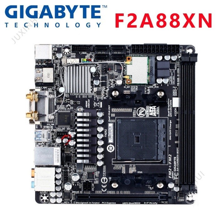 USEDGAGIBYTE F2A88XN WIFI ITX FM2 FM2+ เมนบอร์ด ddr3 ram a88x a88xm GA-F2A88XN-WIFI