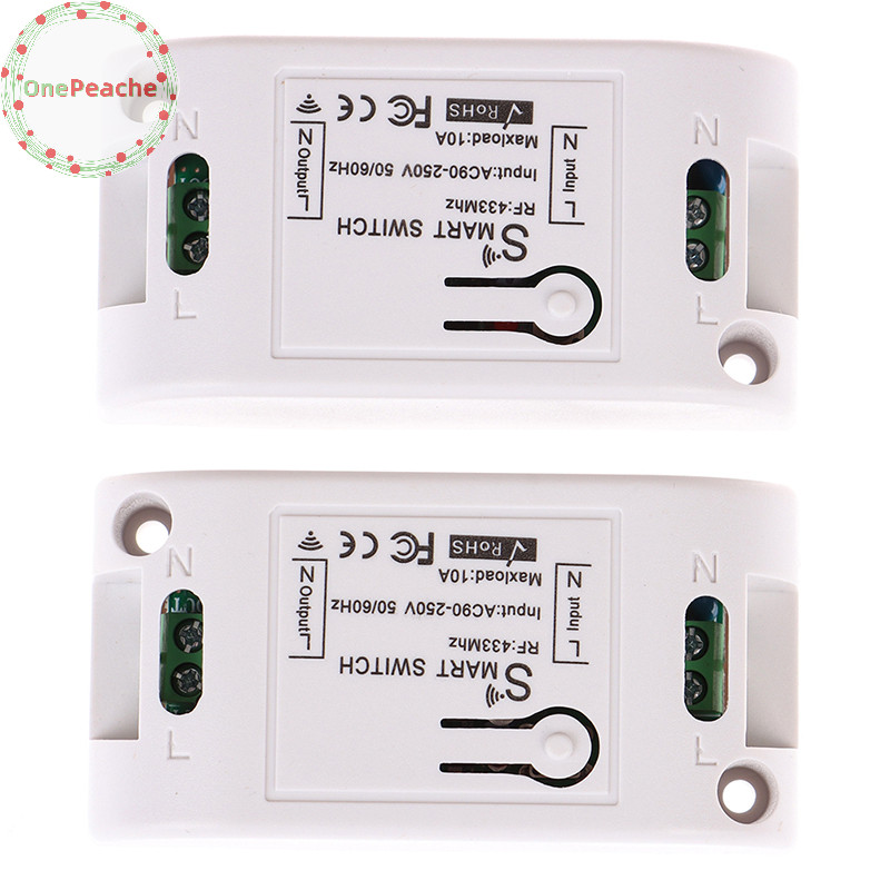 OnePeache 433 Mhz RF สมาร์ทไร้สาย RF Receiver จับเวลารีเลย์โทรศัพท์รีโมทคอนโทรล VN