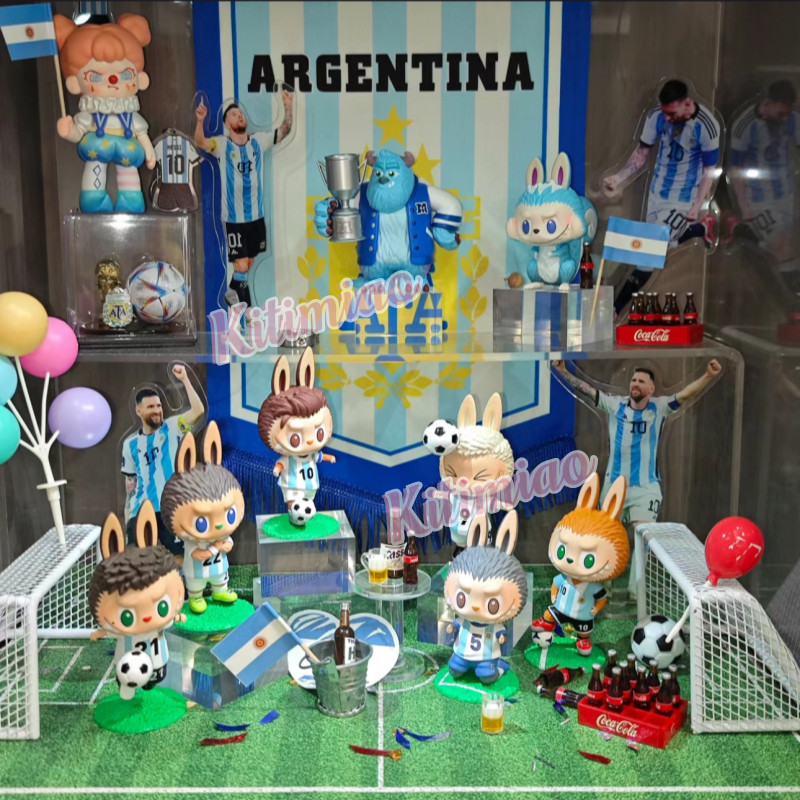 Kitimiao LABUBU Argentina series กล ่ องตาบอด Lionel Messi สไตล ์ ซ ่ อนฟุตบอลธีมของขวัญเด ็ กของเล ่ น ..