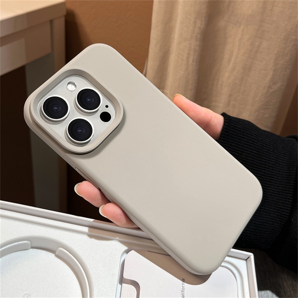 คุณภาพสูงสีเดิมซิลิโคนเหลวเคสโทรศัพท์สําหรับiphone 16 Pro Max 11 12 13 14 15 Pro Max 15 14 16 Plusปลอกกันกระแทกแบบนุ่มFrosted Anti Slipปกป้องปกหลัง
