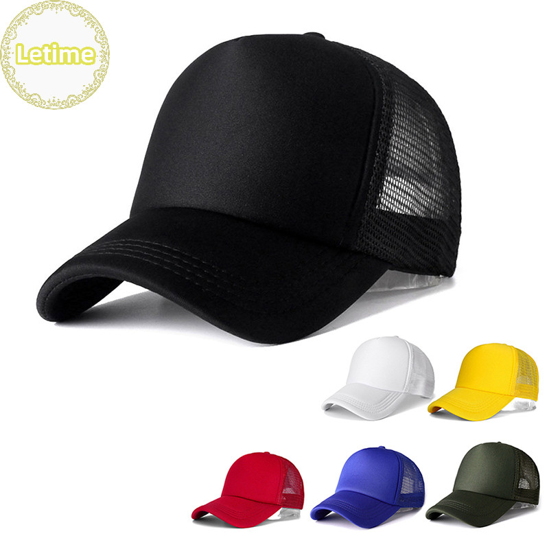 Letime 1 PCS Unisex Casual ธรรมดาตาข่ายเบสบอลปรับ Snapback หมวกสําหรับผู้หญิงผู้ชาย Hip Hop Trucker Streetwear พ่อหมวก TH