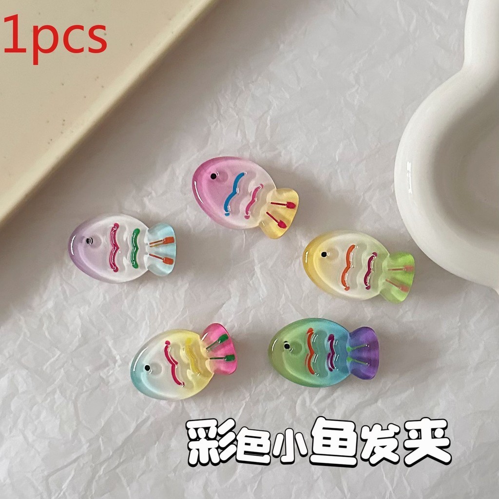 สีโปร่งใสขนาดเล็กกิ๊บปลาหวานสดทุกการแข่งขันด้าน ใบเรียกเก็บเงินเป็ด คลิปเครื่องประดับอุปกรณ์ผม