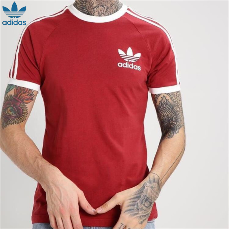 ADIDAS ปักโลโก้ อาดิดาส 100% ต้นฉบับผ้าฝ้ายแขนสั้น เสื้อยืด คู่เสื้อยืด จุดต่ําสุด เสื้อรอบคอเสื้อยืดผู้ชายท็อปส์ เสื้อยืด สําหรับผู้หญิ