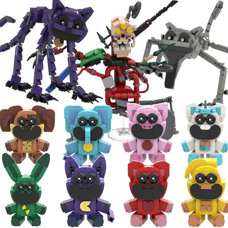 ใหม่ยิ้ม Critters Building Blocks ยิ้ม Critters Dogday และ Catnap บล็อกชุด Cat Nap สุนัขวัน Catnat รูปของขวัญวันเกิด