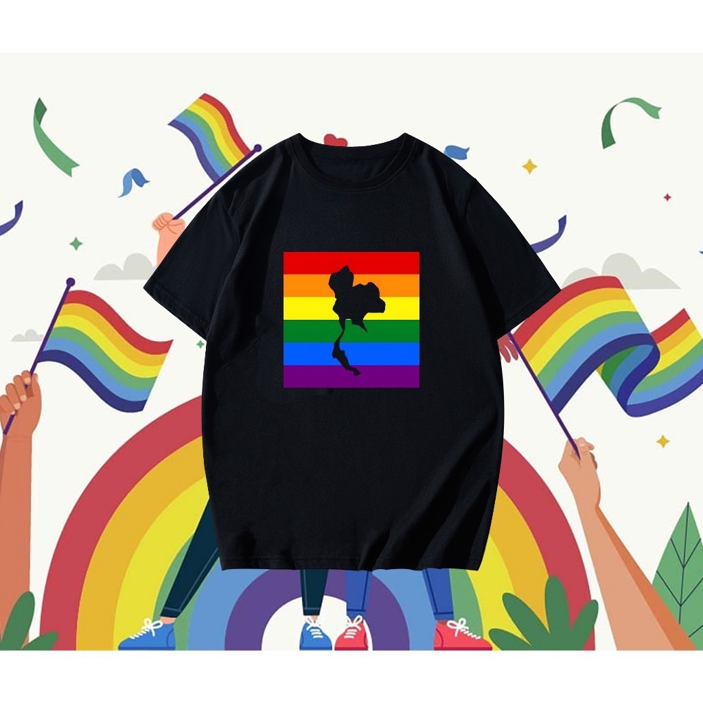✨✨✨ 🌈🌈LGBT Pride Flag ✨หมายถึง เกย์ภูมิใจ &เลสเบี้ยนเรนโบว์ธงเสื้อยืดกะเทยข้ามเพศ LGBT