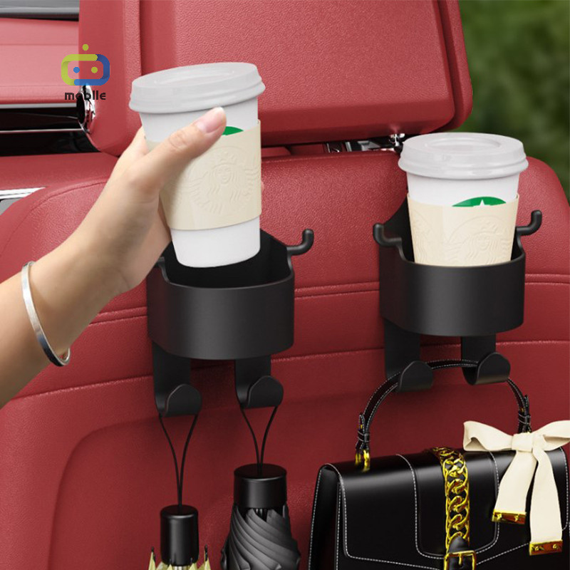 [maygood] Car Seat Headrest Hook Hanger Storage Organizer Universal พร้อมที่วางแก้วสําหรับกระเป๋าถือ Fit Universal Vehicle Car Accessories {TH}