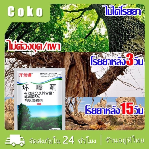 รากเน่ารากตาย 500g สารกำจัดก่อไผ่  ไผ่ผงกำจัดต้น ยาฆ่าต้นไม้ใหญ