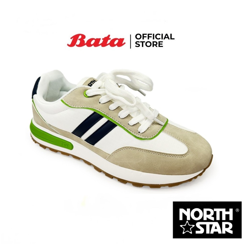 Bata บาจา by North Star รองเท้าผ้าใบแบบผูกเชือก สนีคเกอร์ สำหรับผู้ชาย รุ่น PARK 86 สีเทา รหัส 8203137