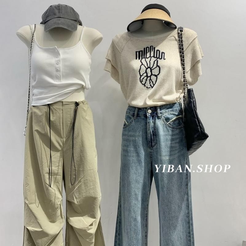 MIMI&DIDI#เสื้อสายเดี่ยว ผู้หญิง เสื้อเปิดไหล่แฟชั่น แนวน่ารัก แต่งกระดุม มีฟองน้ำเย็บติด ใสสบาย ผ้านุ่ม Clothing#X8823 ราคา ถูกที่สุด ดีลบีเคเค แกลเลอรีภาพที่ 6