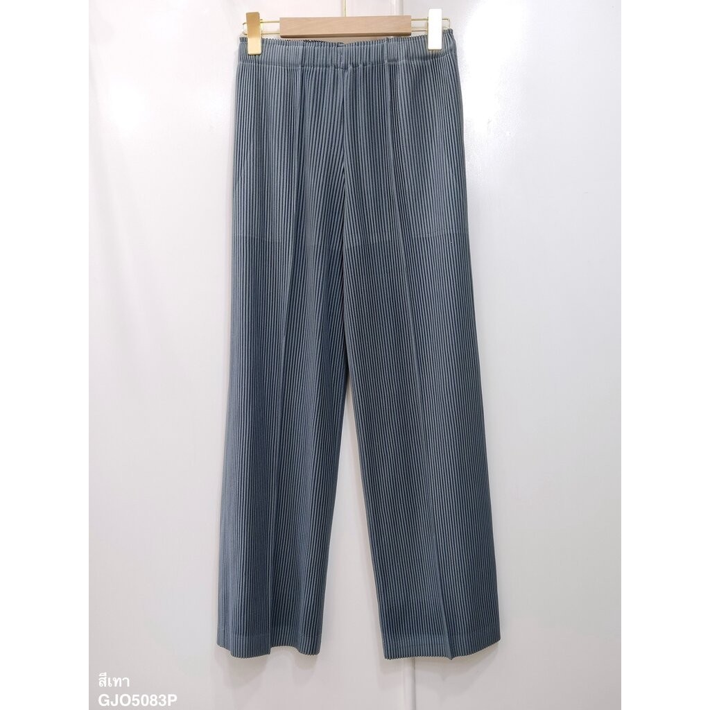 ยาว 36 นิ้ว 2MUAY รุ่น GJO5083P กางเกงพลีทคุณภาพ THICK STRAIGHT PLEATED PANTS 8 สี FREE SIZE ราคา ถูกที่สุด ดีลบีเคเค แกลเลอรีภาพที่ 7