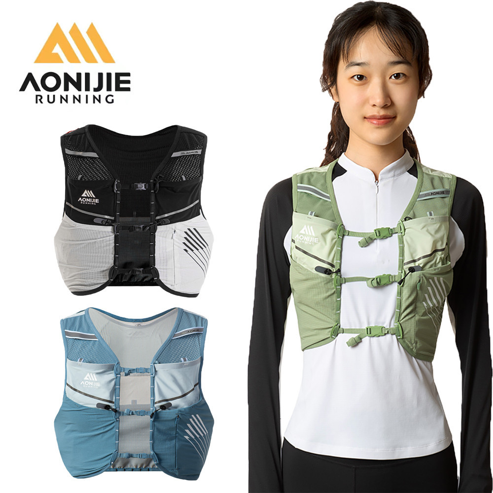 AONIJIE C9116-5L เสื้อกั๊กใส่น้ำน้ำหนักเบาและระบายอากาศได้ดี เป้สะพายหลังใส่น้ำสำหรับการวิ่ง
