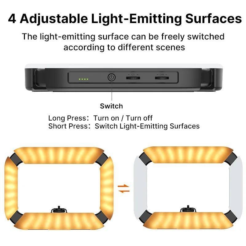 Ulanzi U200 U-200 สมาร์ทโฟน Video Rig LED Video Light 2 in 1 แหวนรองเท้าเย็นสําหรับไมโครโฟน Tiktok Youtube Live Rig Light