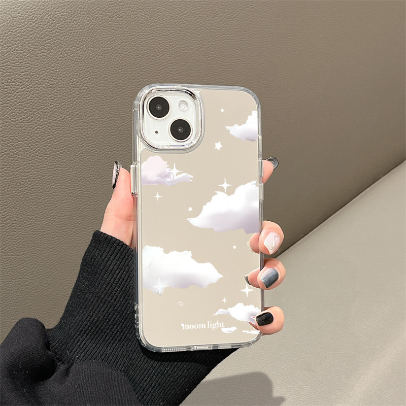 เคส iphone สำหรับ iphone 11 13 15 14 11 Pro Max 12 Pro Max Shell Makeup Mirror อาร์ตแฟชั่น Tpu Soft Case