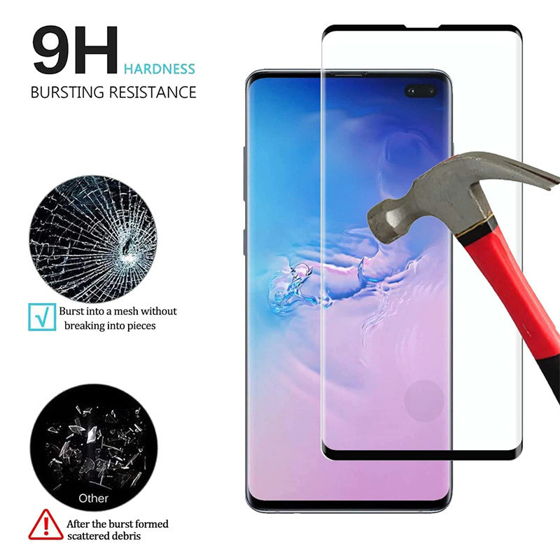 SAMSUNG 3dกระจกนิรภัยสําหรับsamsung Galaxy S9 Plus S8 S10 รูปที่ 3