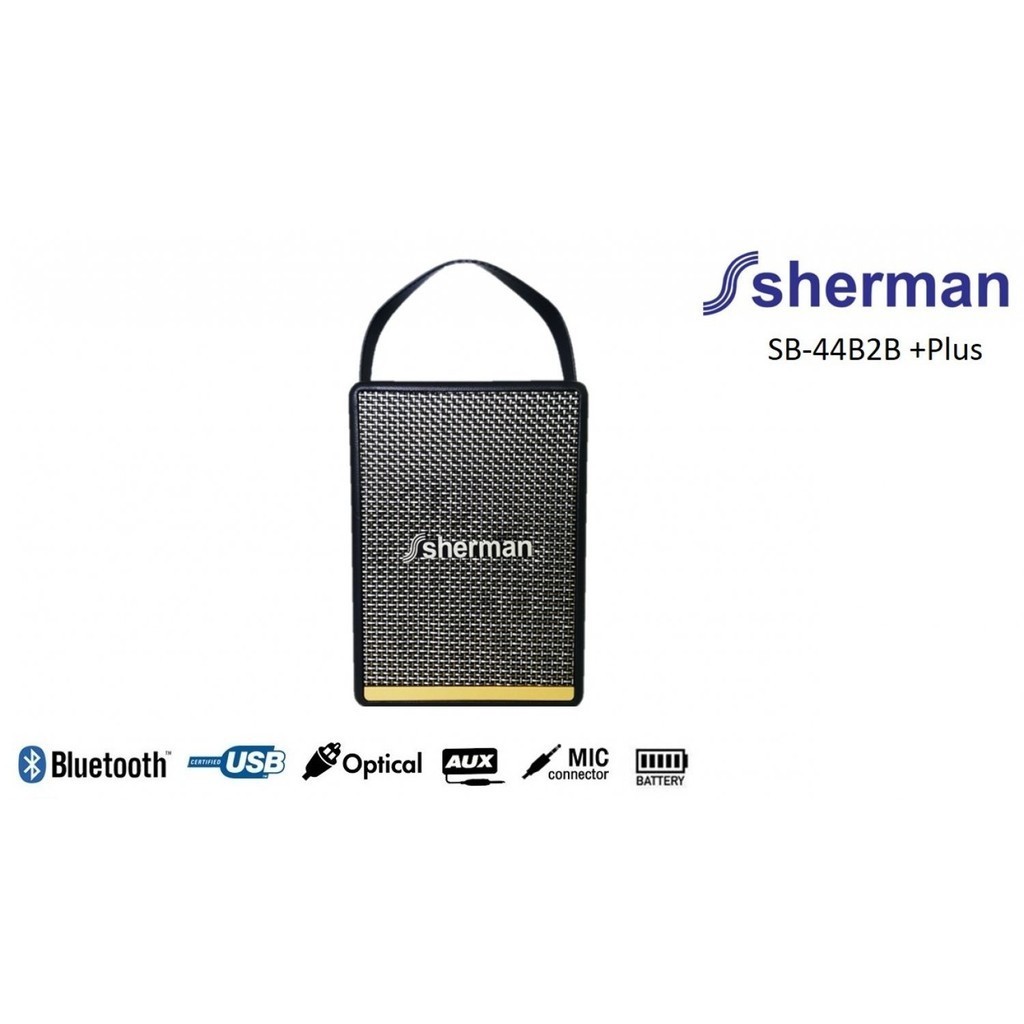 room_shop101 Sherman ชุดลำโพงบลูทูธ รุ่น SB-44B2B PLUS สีดำ