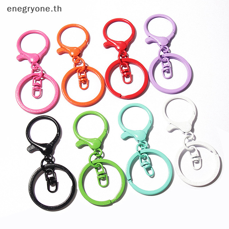 Hot & Best Color Lobster Clasp Big Spring Clasps Hooks With Open Rings Keyrings For Jewelry DIY KeychainAccessories
