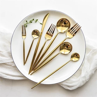 🌟DIY🌟 ช้อนส้อม ช้อน&ส้อม ชุดช้อนส้อม ช้อนเกาหลี ส้อมเกาหลี ชุดช้อนส้อม 21cm ช้อนส้อม สแตนเลสแท้ ทรงเกาหลีแท้