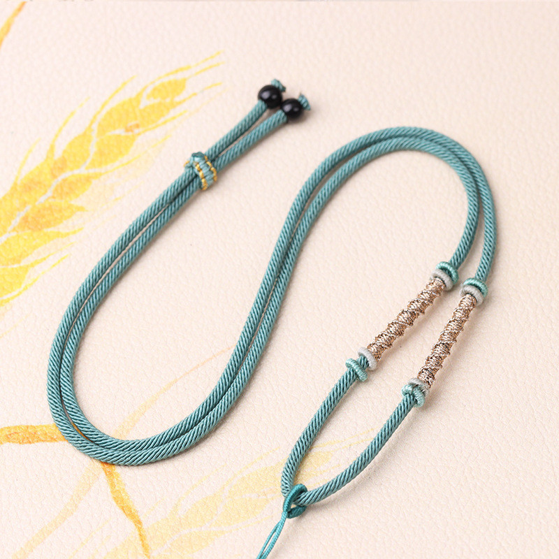 Bingyingge High-End จี้ Lanyard Tie ปลอดภัยหัวเข็มขัดเครื่องประดับสร้อยคอผู้ชายผู้หญิง diy หยกอาเกตหินจี้เชือกขายส่ง
