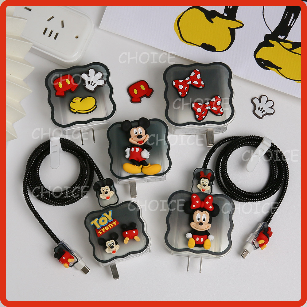 เมาส์น่ารัก charger เคสป้องกันสําหรับ oppo 18W30W33W45W 80w oppo 65w usb charger cover 67w 100W cable protector Android Type C