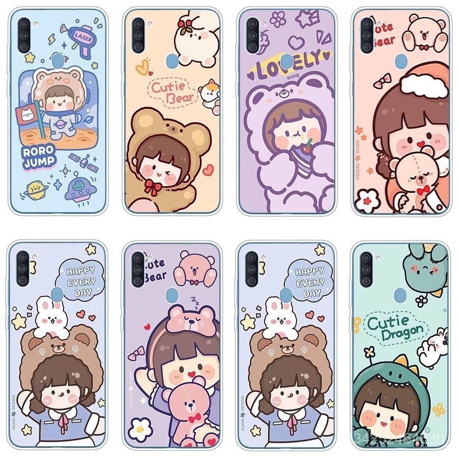 เหมาะสําหรับ Samsung Galaxy A10s A11 M11 A12 A20S เคสโทรศัพท์ TPU นิ่มปุ่มเคลือบด้วยไฟฟ้าเปลือกป้องกันดูดซับแรงกระแทก
