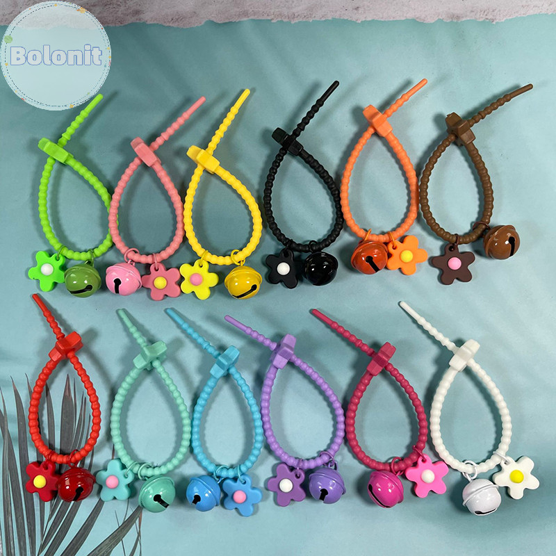 Bolonit Sweet Candy สีดอกไม้ Bell พวงกุญแจซิลิกาเจลดอกไม้พวงกุญแจสําหรับสาวกระเป๋าจี้กระเป๋าเป้สะพายหลังตกแต่ง TH