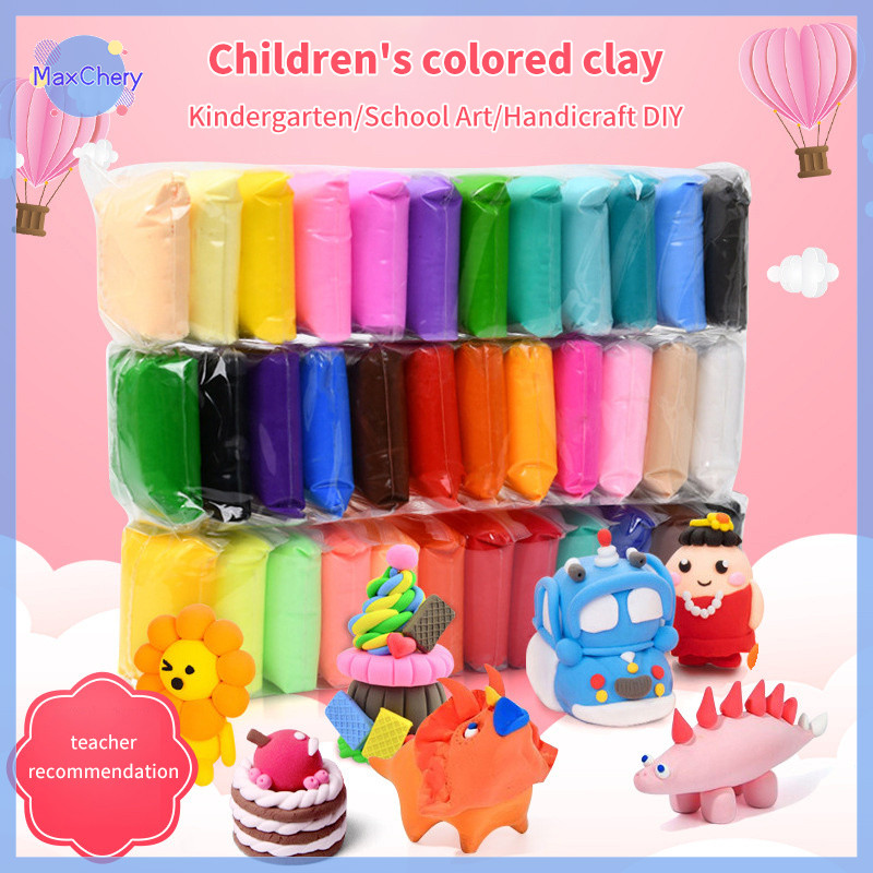 Mchy> Modelling Clay ดินน้ํามันสีสันสดใส Super Light Clay Air Dry Polymer Slime ของเล่นเพื่อการศึกษา