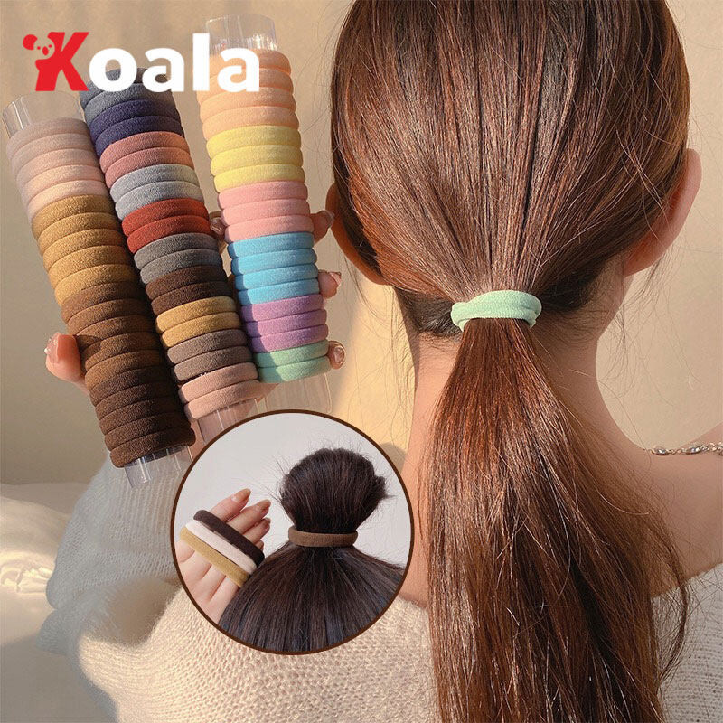 KOALA ยางรัดผม ยางรัดผมเกาหลี ยางรัดผมหางม้า ที่คาดผมแบบยางยืด ยางมัดผมผ้ายืด ที่คาดผมแบบเกาหลี สําหรับผู้หญิง 20 ชิ้น